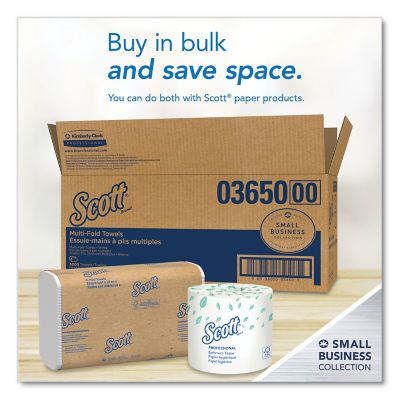 Image showing 7 th Scott Multi-Fold Paper Towels, Absorbency Pockets, 9-2/5 in. x 9-1/5 in., White, 250 ct.