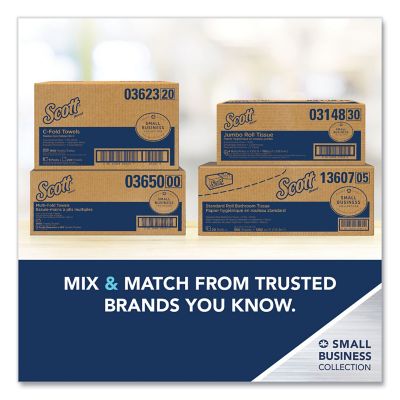 Image showing 8 th Scott Multi-Fold Paper Towels, Absorbency Pockets, 9-2/5 in. x 9-1/5 in., White, 250 ct.