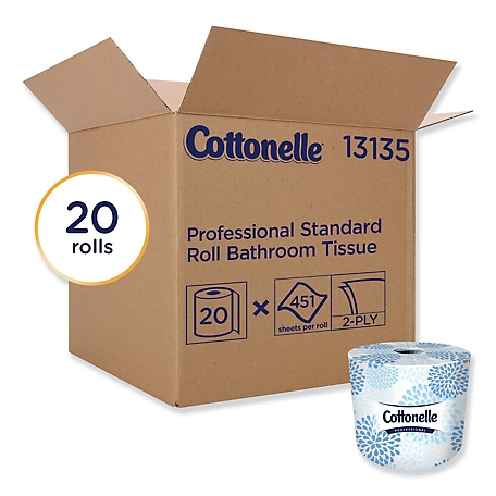 Cottonelle Two-Ply Bathroom Tissue, Septic Safe, White, 20-Pack