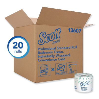 Image showing  Essential Standard Roll Bathroom Tissue, Traditional, Septic Safe, 2-Ply, White, 20 ct.
