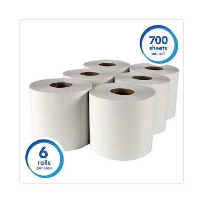 Image showing  Essential Roll Control Center-Pull Paper Towels, 8 in. x 12 in., White, 700 Sheets/Roll, 6 Rolls/Carton