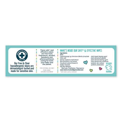 Image showing  Free and Clear Baby Wipes Refill, Unscented, 256 ct.