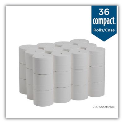 Image showing  Compact Coreless Bath Tissue, Septic Safe, 2-Ply, White, 36 ct.