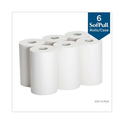 Image showing  Hard-Wound Paper Towel Rolls, Non-Perforated, 9 in. x 400 ft., White, 6 ct.