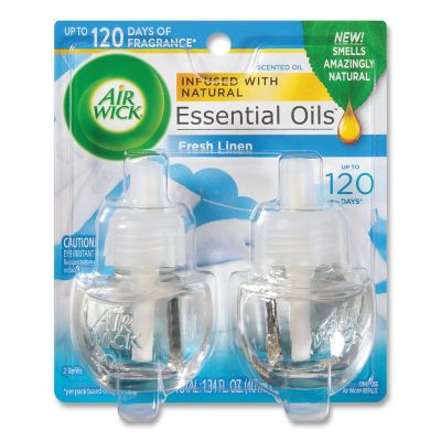 Air Wick Scented Oil Twin Refill, Fresh Linen, 0.67 oz., 6 ct.