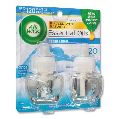 Image showing  Scented Oil Twin Refill, Fresh Linen, 0.67 oz., 6 ct.
