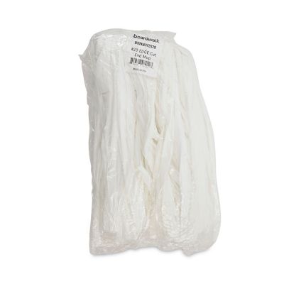 Image showing 6 th Boardwalk Non-Woven Cut-End Edge Mop Head, #20, Rayon/Polyester, White, 12-Pack