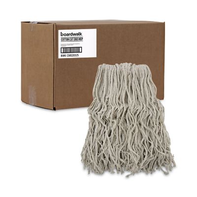 Image showing 8 th Boardwalk Cotton Mop Head, Cut-End, #32, White, 12-Pack