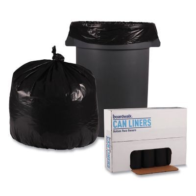 Image showing  33 gal. Low-Density Repro Can Liners, 1.6 mil, 33 in. x 39 in., Black, 100 ct.