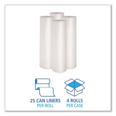 Image showing  60 gal. Low-Density Repro Can Liners, 1.1 mil, 38 in. x 58 in., Clear, 100 ct.