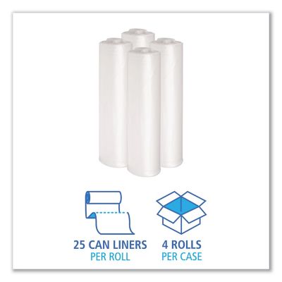 Image showing  33 gal. Low-Density Repro Can Liners, 1.4 mil, 33 in. x 39 in., Clear, 100 ct.