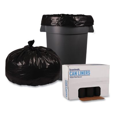 Image showing  60 gal. Low-Density Repro Can Liners, 1.6 mil, 38 in. x 58 in., Black, 100 ct.