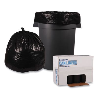 Image showing  45 gal. Low-Density Repro Can Liners, 1.6 mil, 40 in. x 46 in., Black, 100 ct.