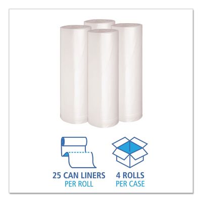 Image showing  45 gal. Low-Density Repro Can Liners, 1.4 mil, 40 in. x 46 in., Clear, 100 ct.
