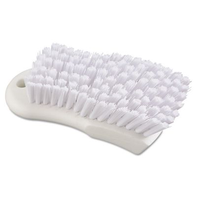 Boardwalk Scrub Brush, White Polypropylene Fill, 6 in., White