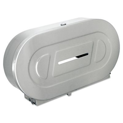 Image showing  2-Roll Stainless Steel Toilet Tissue Dispenser, 20.81 in. x 5.31 in. x 11.38 in., Satin Finish