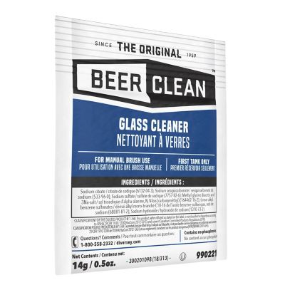 Diversey 0.5 oz. Beer Clean Drinking Glass Cleaner, 100 pk.