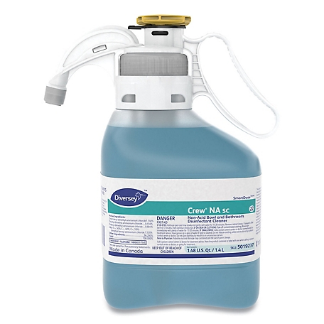 Diversey Crew Non-Acid Bowl and Bathroom Disinfectant Cleaner, Floral, 47.3 oz., 2 ct.