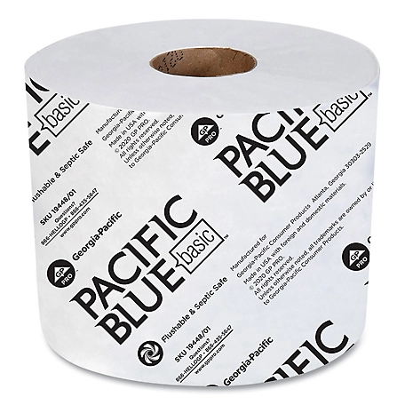 Georgia Pacific High-Capacity Bath Tissue, Septic Safe, 2-Ply, White, 48-Pack, 1,000 Sheets/Roll