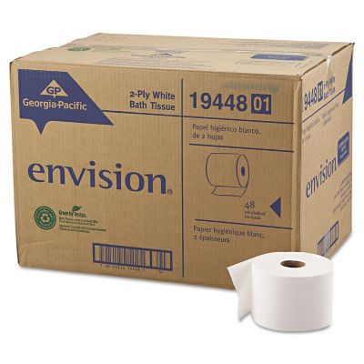 Image showing  High-Capacity Bath Tissue, Septic Safe, 2-Ply, White, 48-Pack, 1,000 Sheets/Roll