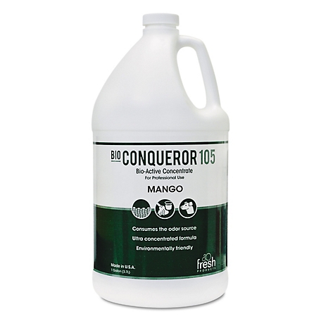 Fresh Products Bio Conqueror 105 Enzymatic Odor Counteractant Concentrate, Mango, 1 gal., 4 ct.