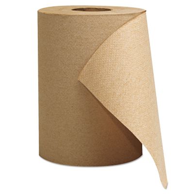 GEN Hard-Wound Roll Paper Towels, 1-Ply, Brown, 8 in. x 300 ft., 12 ct.