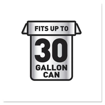 Image showing  30 gal. Large Drawstring Trash Bags, 1.05 mil, 30 in. x 33 in., Black, 90 ct.