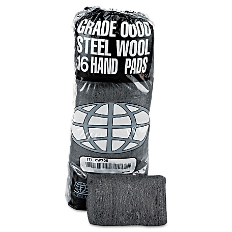 GMT Industrial-Quality Steel Wool Multi-Use Hand Pads, #0000 Super Fine, 192-Pack