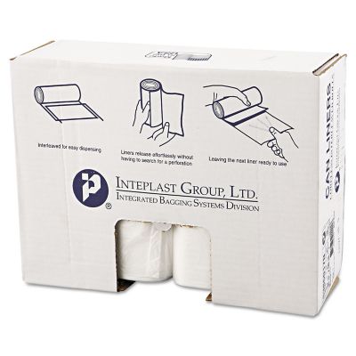 Inteplast Group 60 gal. High-Density Interleaved Commercial Can Liners, 17 Microns, 38 in. x 60 in., Clear, 200-Pack