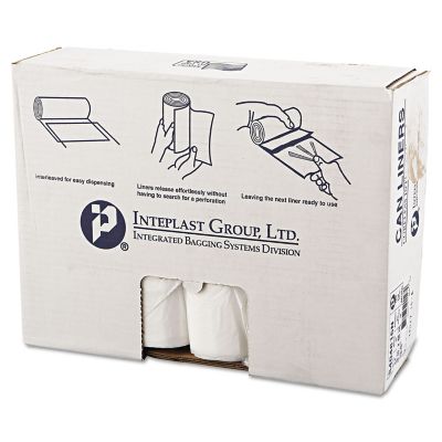 Inteplast Group 45 gal. High-Density Interleaved Commercial Can Liners, 16 Microns, 40 in. x 48 in., Clear, 250-Pack
