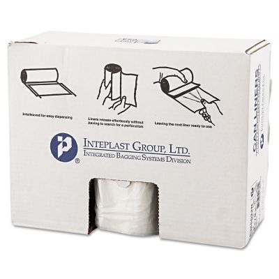 Inteplast Group 60 gal. High-Density Interleaved Commercial Can Liners, 22 Microns, 38 in. x 60 in., Clear, 150-Pack