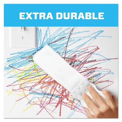 Image showing  Magic Eraser Extra Durable Scrub Sponge, 4-3/5 in. x 2 2/5 in., 4/Box, Wavy Rectangle, Foam