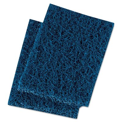 Boardwalk Extra Heavy-Duty Scour Scrubbing Pad, 3-1/2 in. x 5 in., Blue/Gray, 20 pk.