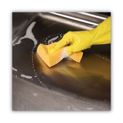 Image showing  Medium Cellulose Sponge, 3-2/3 x 6-2/25 in., Yellow, 24-Pack