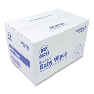 AmerCareRoyal Baby Wipes Tub, White, 12 ct.