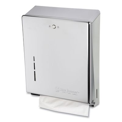 Image showing  C-Fold/Multi-Fold Towel Dispenser, 11-3/8 in. x 4 in. x 14-3/4 in., Chrome