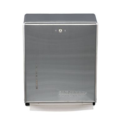 Image showing  C-Fold/Multi-Fold Towel Dispenser, 11-3/8 in. x 4 in. x 14-3/4 in., Chrome