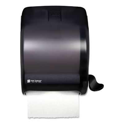 San Jamar Element Lever Roll Towel Dispenser, Classic, Black, 12-1/2 in. x 8-1/2 in. x 12-3/4 in.