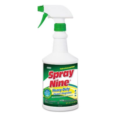 Spray Nine Heavy-Duty Multi-Purpose Cleaner, 32 oz., Degreaser and Disinfectant, Citrus Scent, Trigger Spray, 12 ct.