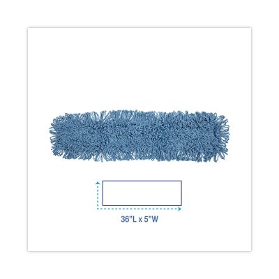 Image showing  Dust Mop Head, Looped-End, Blue, 5 x 36 in.