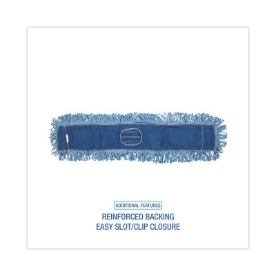 Image showing  Dust Mop Head, Looped-End, Blue, 5 x 36 in.