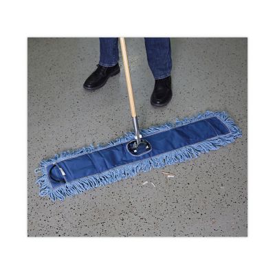 Image showing  Dust Mop Head, Looped-End, Blue, 5 x 36 in.