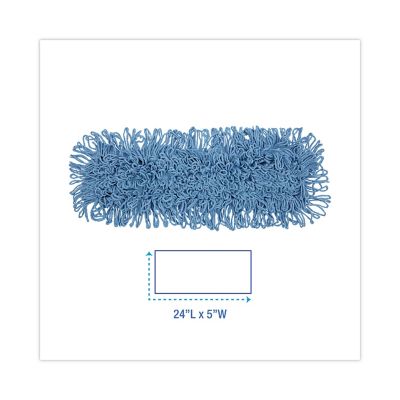 Image showing  Dust Mop Head, Looped-End, Blue, 5 x 27 in.