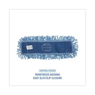 Image showing  Dust Mop Head, Looped-End, Blue, 5 x 27 in.