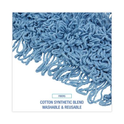 Image showing  Dust Mop Head, Looped-End, Blue, 5 x 27 in.