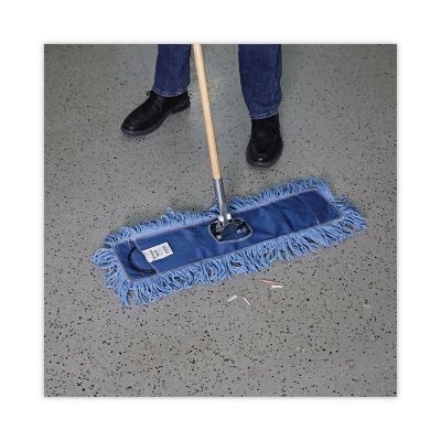 Image showing  Dust Mop Head, Looped-End, Blue, 5 x 27 in.