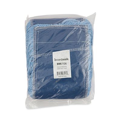Image showing 5 th Boardwalk Dust Mop Head, Looped-End, Blue, 5 x 27 in.