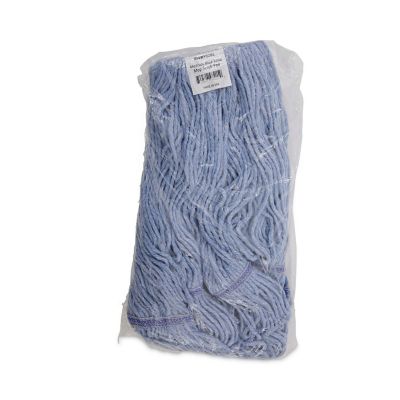 Image showing 6 th Boardwalk Wet Mop Head, Loop-End, Cotton with Scrub Pad, Medium, 12-Pack