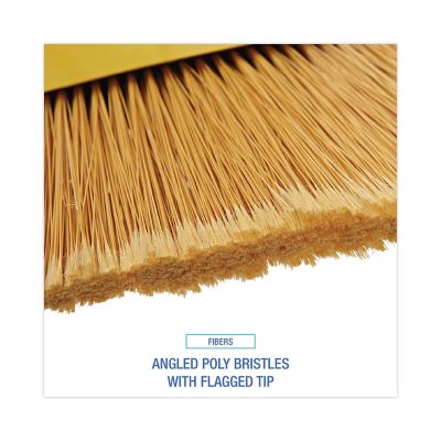 Image showing  7 in. Poly Bristle Angler Brooms, Yellow, 12-Pack