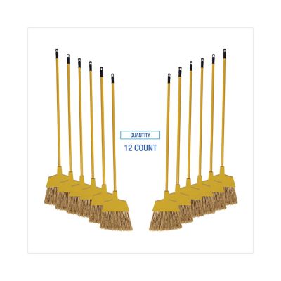Image showing 5 th Boardwalk 7 in. Poly Bristle Angler Brooms, Yellow, 12-Pack